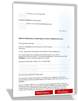 Zustimmung der Eigentümer Umbau Wohnung