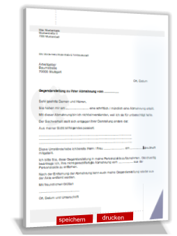 Widerspruch gegen Abmahnung gegen Arbeitgeber