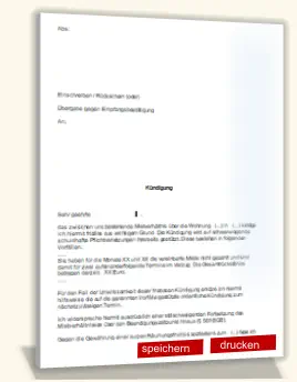 Kündigung wegen Zahlungsverzug Musterschreiben