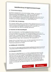 Geschäftsordnung Eigentümerversammlung