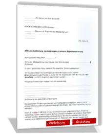 Zustimmung der Eigentümer Umbau Wohnung