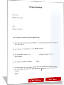 Mietevrtrag Garage Formular PDF