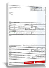 Unfallanzeige Formular- Arbeitsunfall