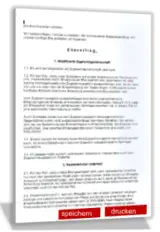 Muster für einen Ehevertrag