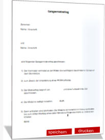 Mietevrtrag Garage Formular PDF