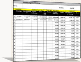 Forderungsübersicht Excel