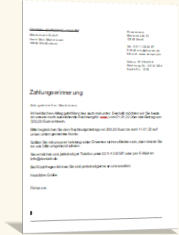 Zahlungserinnerung Musterschreiben
