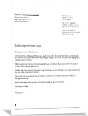 Zahlungserinnerung Musterschreiben